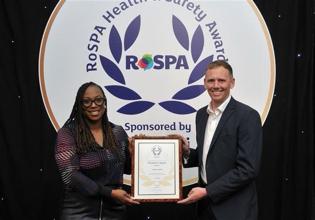 Anesco receives RoSPA President’s Award for 12 consecutive  years of gold standard health & safety